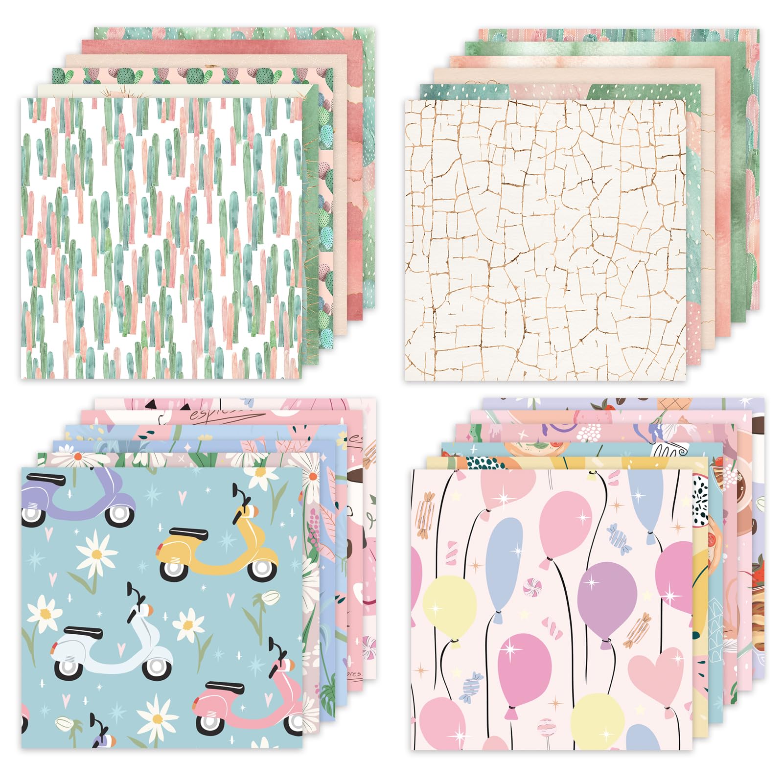 48 Sheets 24 Designs Scrapbook Paper Pad - 6