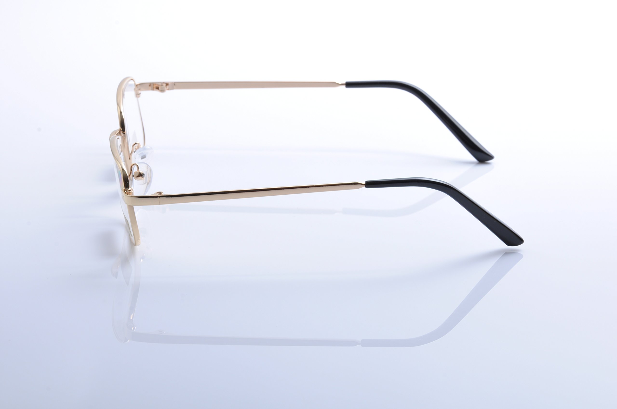 Premium Metal Full Rim Reading Glasses for Men & Women - Lightweight Comfort for Reading, Working & Computer Use