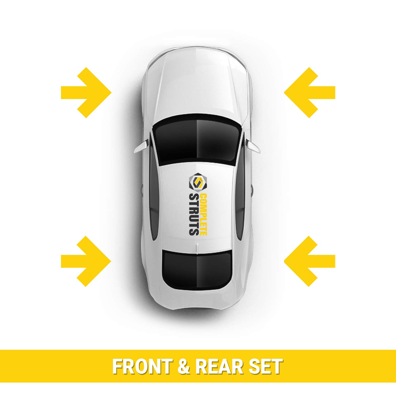Complete Strut Assemblies with Coil Springs & Rear Shock Absorbers - Replacement for 2004-2009 Mazda 3 (Set of 4) - Smooth Ride & Enhanced Handling for City Driving & Road Trips