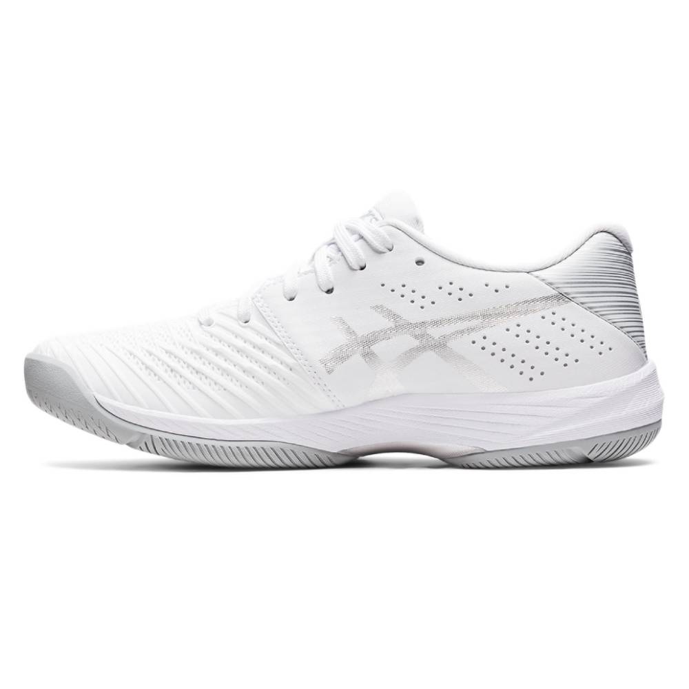 ASICS Solution Swift FF Women's Tennis Shoes - Lightweight Performance Court Shoes for Women (White/Silver) | Perfect for Competitive Matches & Training Sessions