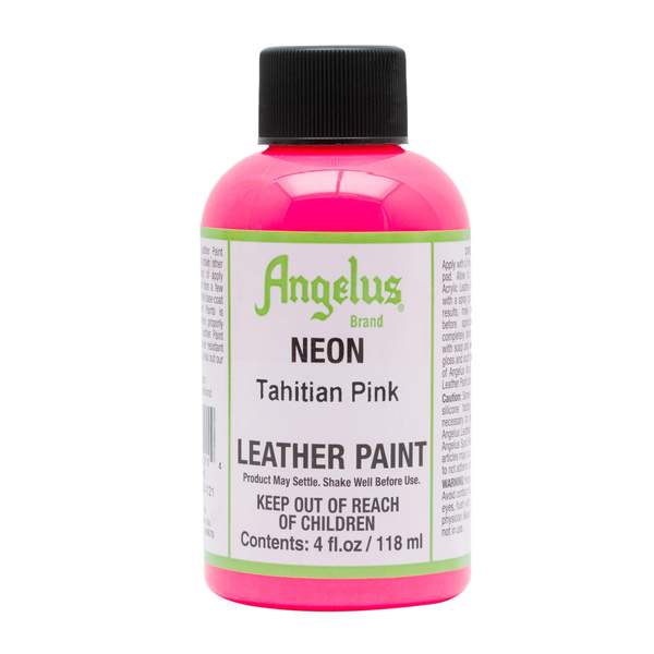 ANGELUS Neon Acrylic Leather Paint - 4 fl oz Bottle - Vibrant Colors for Leather Shoes, Bags & DIY Crafts - Perfect for Customizing Sneakers, Jackets & Accessories
