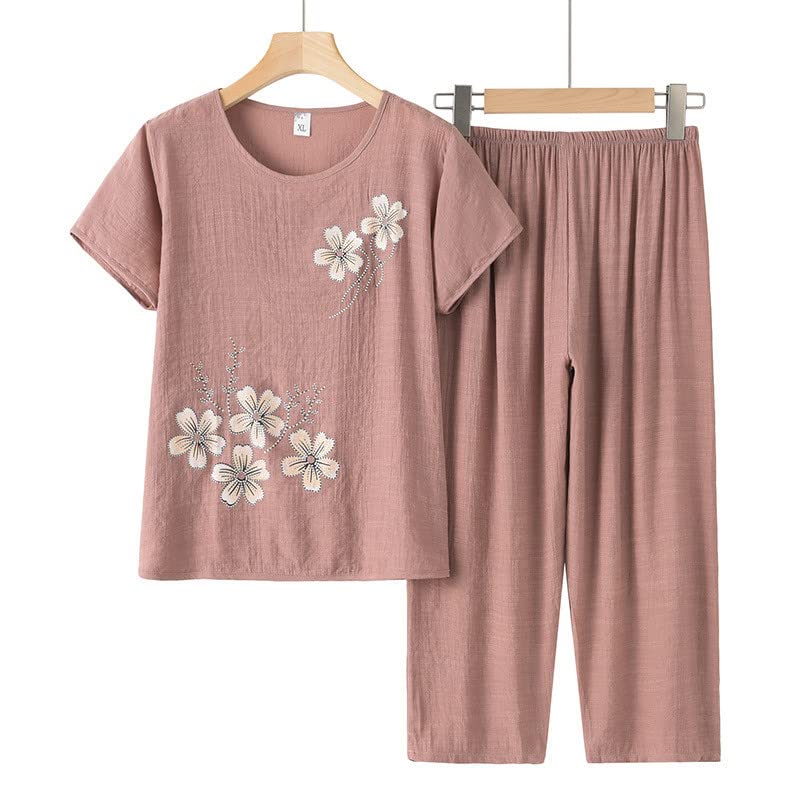 Trendy Floral Printed Two Piece Outfits for Women - Comfy Casual Summer Lounge Set Plus Size - Perfect for Beach Vacation, Brunch Dates & Relaxing at Home