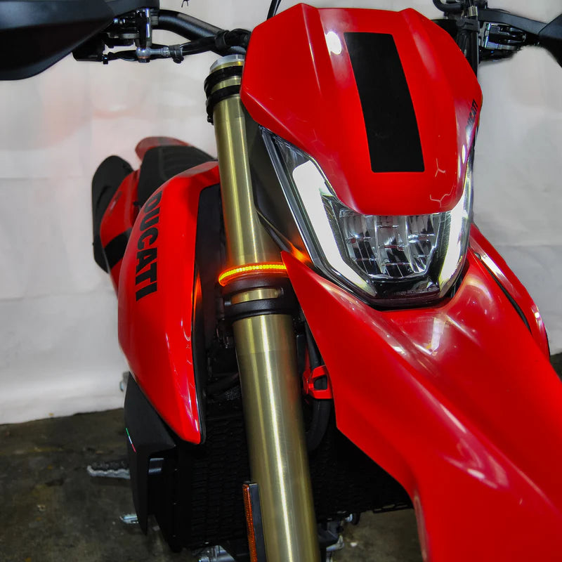 Ducati Hypermotard 698 Front Turn Signals LED Indicators - Compatible with 2024+ Models - Perfect for Motorcycle Safety & Customization