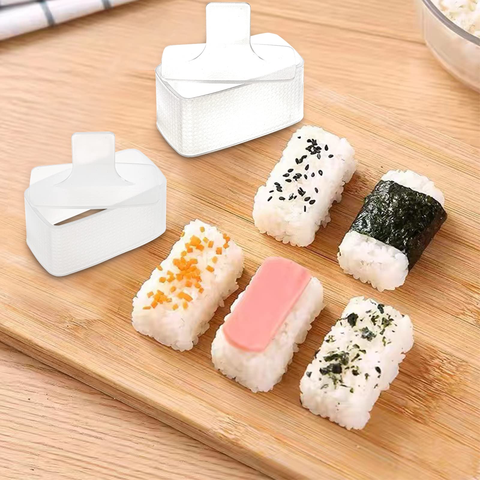 Premium Non-Stick Sushi Making Kit - Set of 6 (Includes Musubi Maker Press & Rice Paddle) | BPA Free & Food Safe | DIY Sushi, Spam Musubi & Onigiri at Home | Perfect for Japanese Cuisine Lovers & Meal Prep