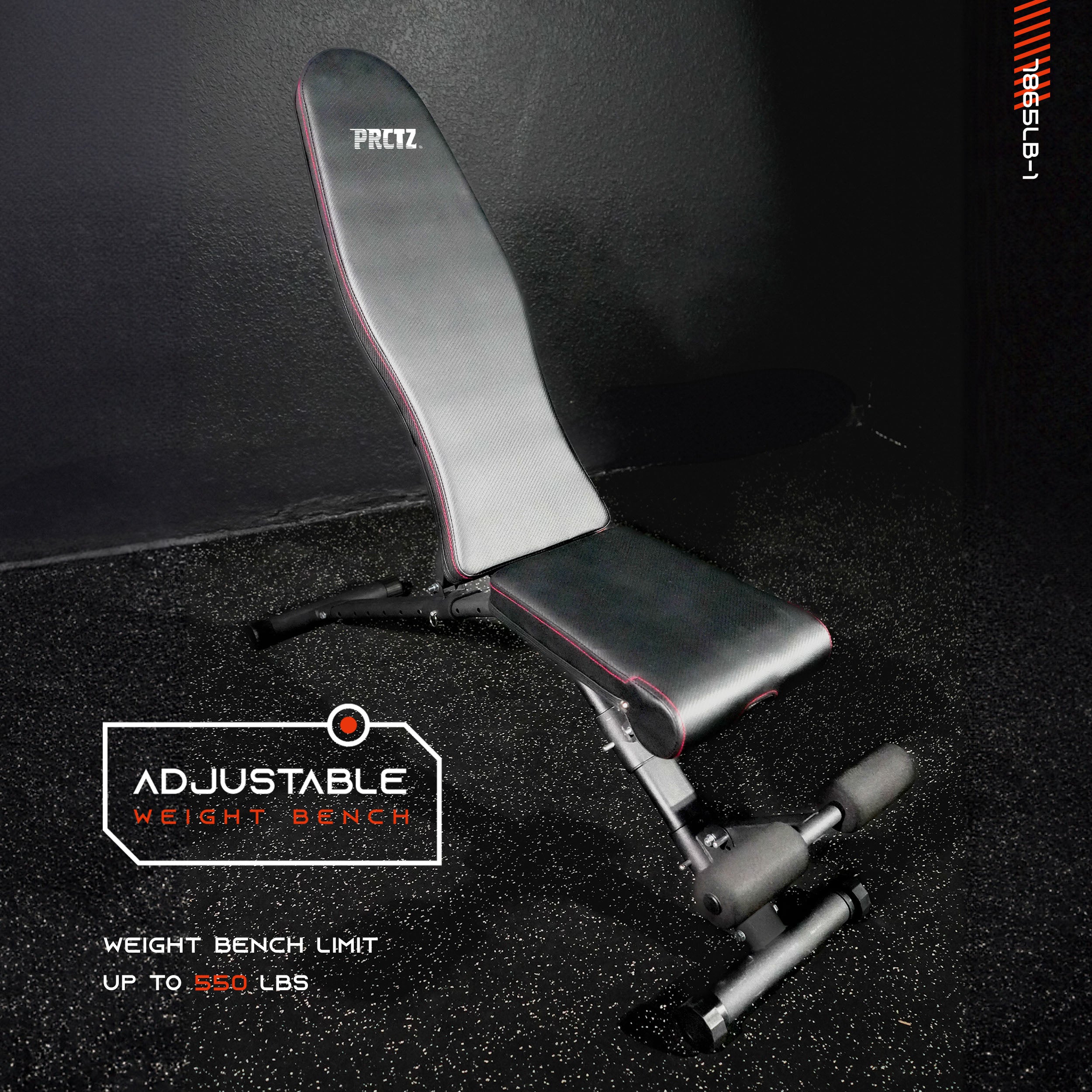 PRCTZ 2-in-1 Olympic Weight Bench with Squat Rack - Foldable Adjustable FID Workout Bench with Weight Storage - Perfect for Home Gym Strength Training & Bodybuilding Exercises