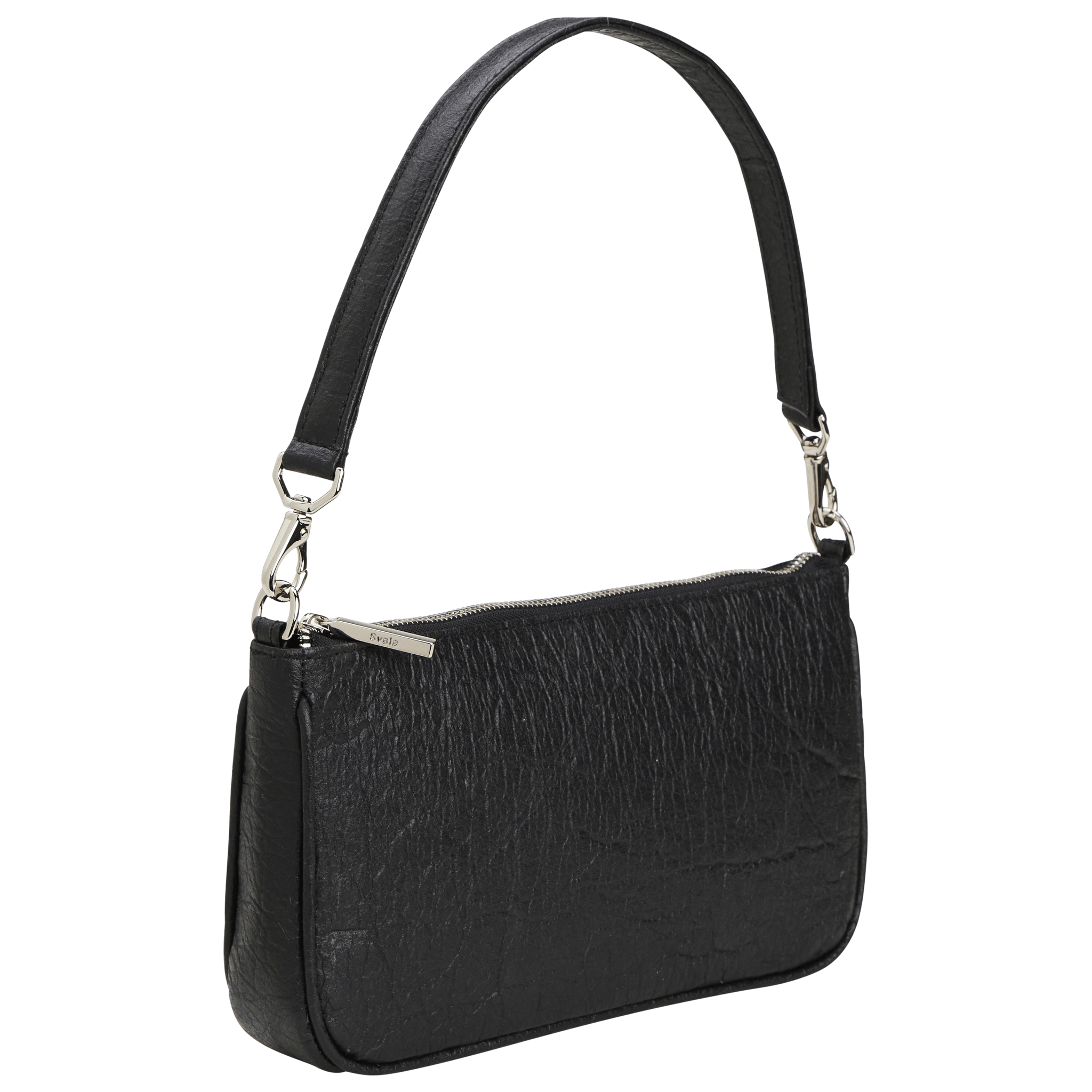 Gaia Piñatex® Vegan Leather Shoulder Bag for Women | Metallic Black | Eco-Friendly Fashion Accessory for Work, Travel & Everyday Use