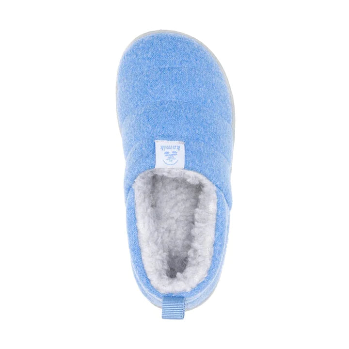 Kamik Light Blue CozyChalet Kids' Winter Slippers - Warm Fleece-Lined Indoor/Outdoor House Shoes for Boys & Girls - Perfect for Cold Weather, Home, School & Playtime