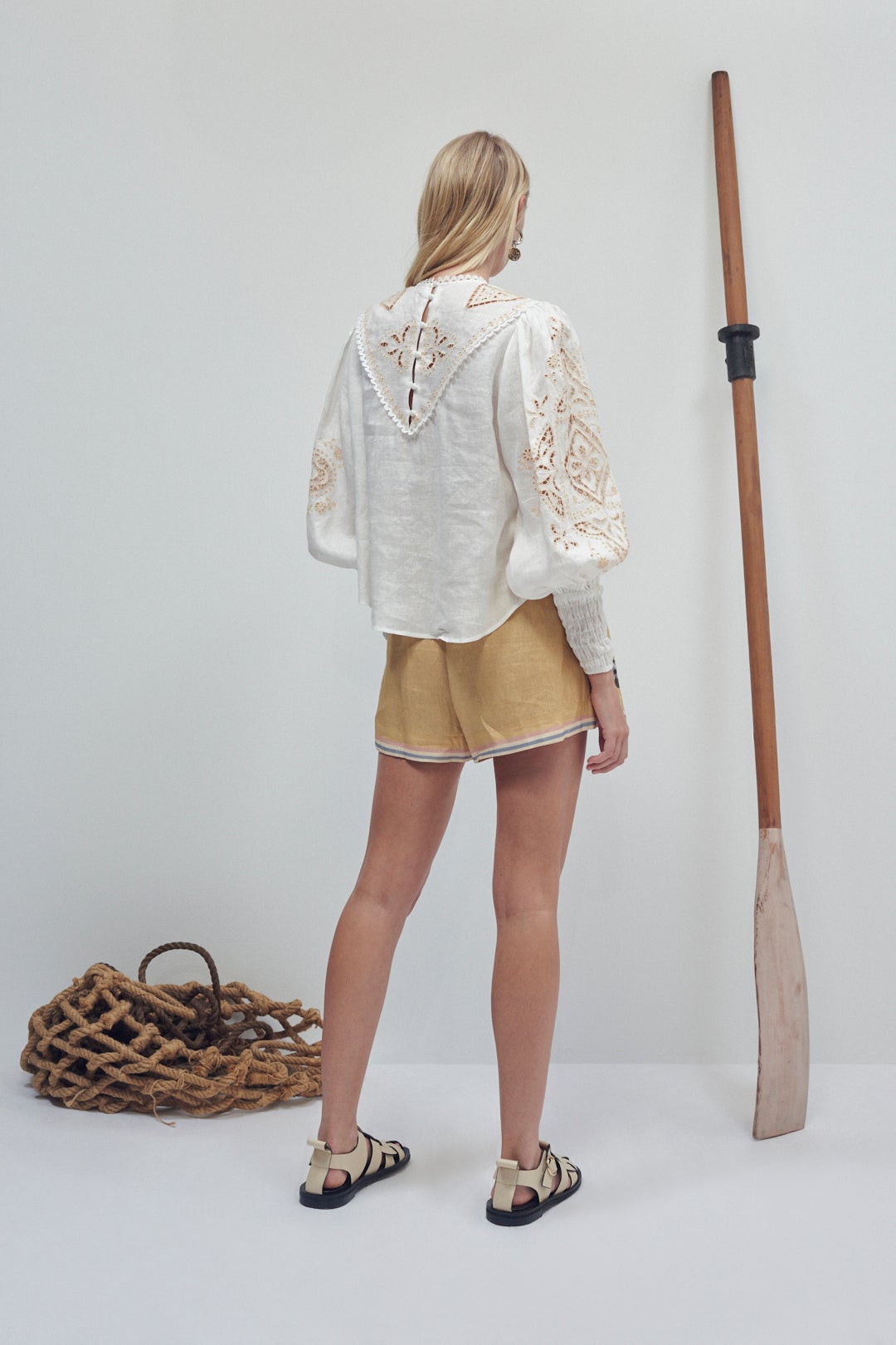 Cecilia Embroidered Blouse for Women - Elegant Floral Embroidered Top - Perfect for Spring Outfits, Office Wear & Date Nights