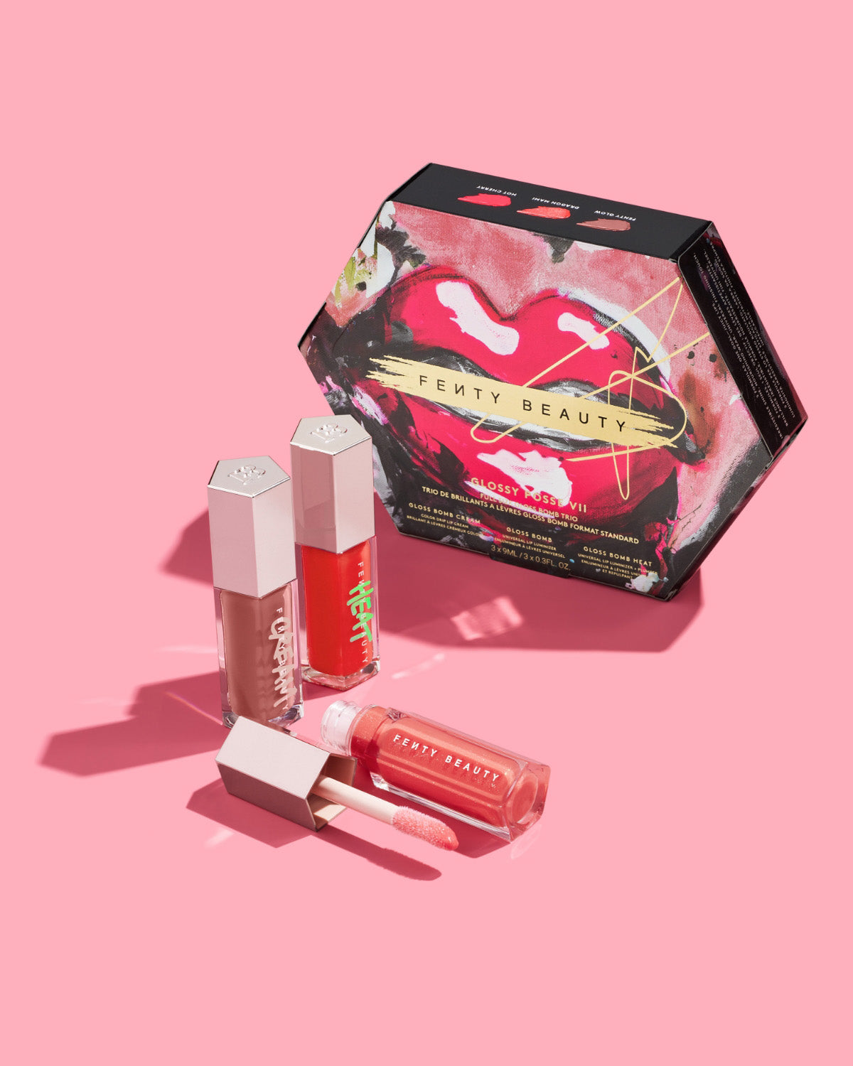 Glossy Posse Volume 7.0 Full Size Gloss Bomb Trio Set - 3 High-Shine Lip Glosses for Plump, Hydrated Lips | Perfect for Everyday Wear, Date Night & Special Occasions