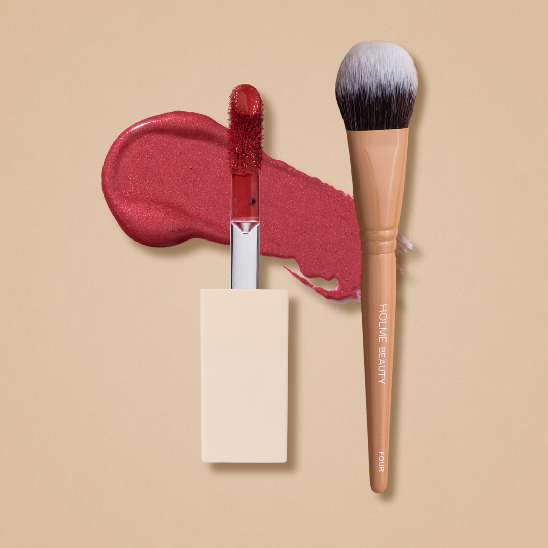Blush & Brush No.4 Duo - 2-in-1 Blush Palette with Professional Brush for Flawless Cheek Color | Perfect for Everyday Makeup & Special Occasions