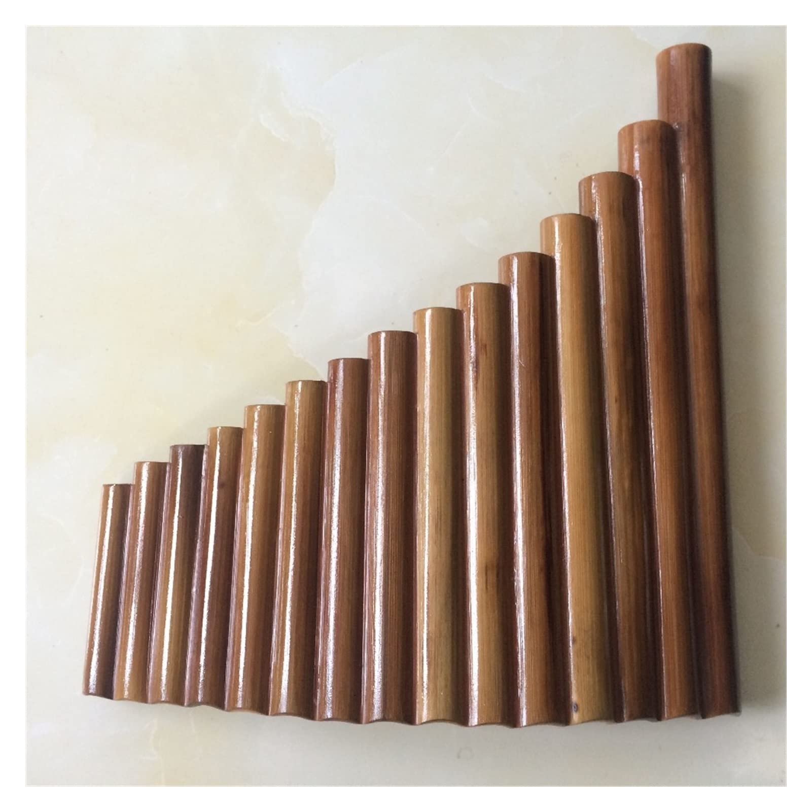 Professional G Key 15 Pipe Pan Flute - Handmade Bamboo Wooden Wind Instrument for Music Lovers | Perfect for Performances, Meditation & Cultural Events