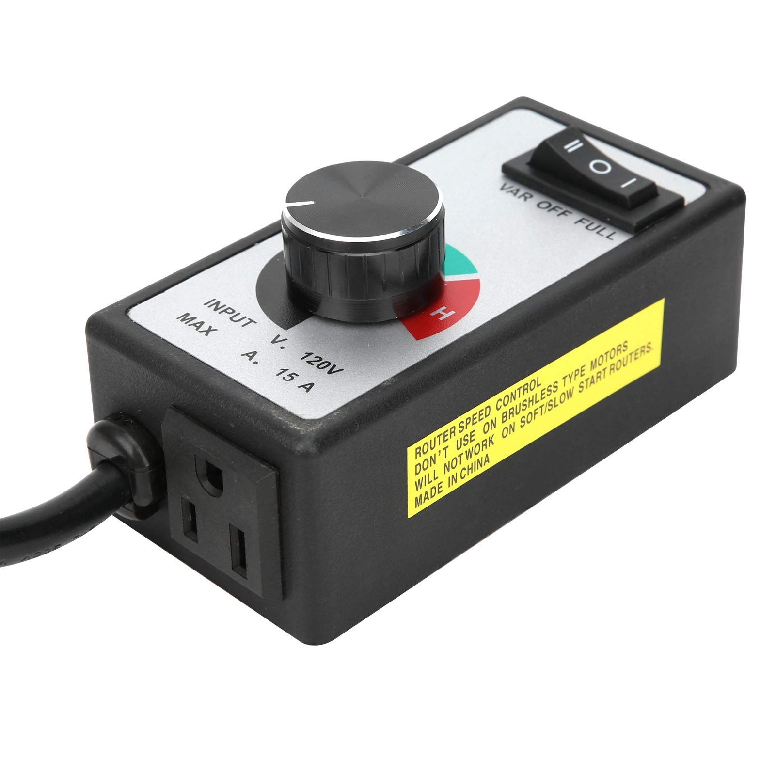 HR-15A Fan Speed Controller - Variable Adjuster for Electric Tools & Lights, 60Hz 120V 1500W - Perfect for Workshops, Home Appliances & DIY Projects