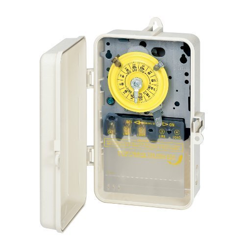 Intermatic T101P3 24-Hour Mechanical Timer Switch - Heavy Duty Plastic Enclosure for Outdoor & Indoor Use - Perfect for Lights, Pumps & Appliances