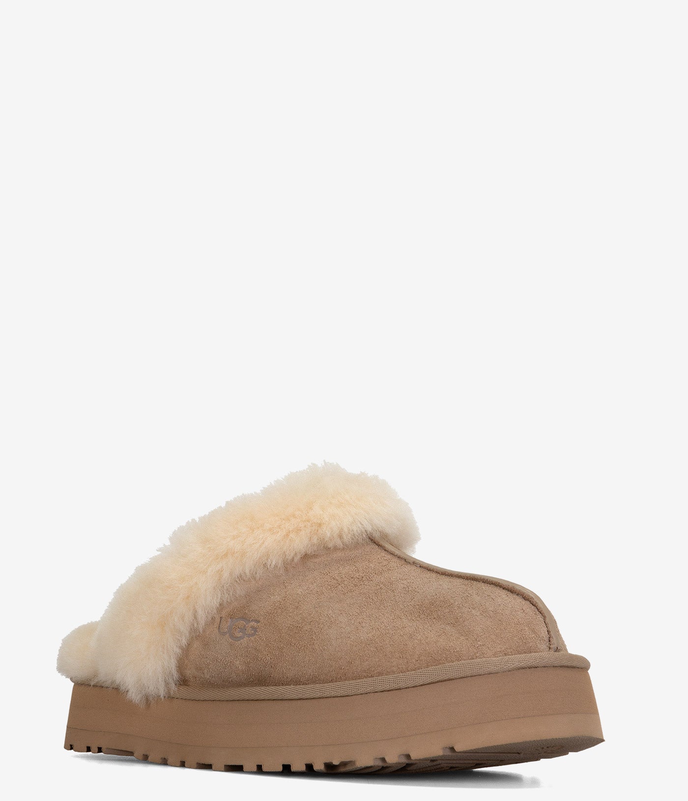 UGG Disquette Women's Cozy Fur-Lined Slippers - Soft Indoor/Outdoor House Shoes for Winter Comfort & Warmth - Perfect for Home, Lounge & Cold Weather Wear