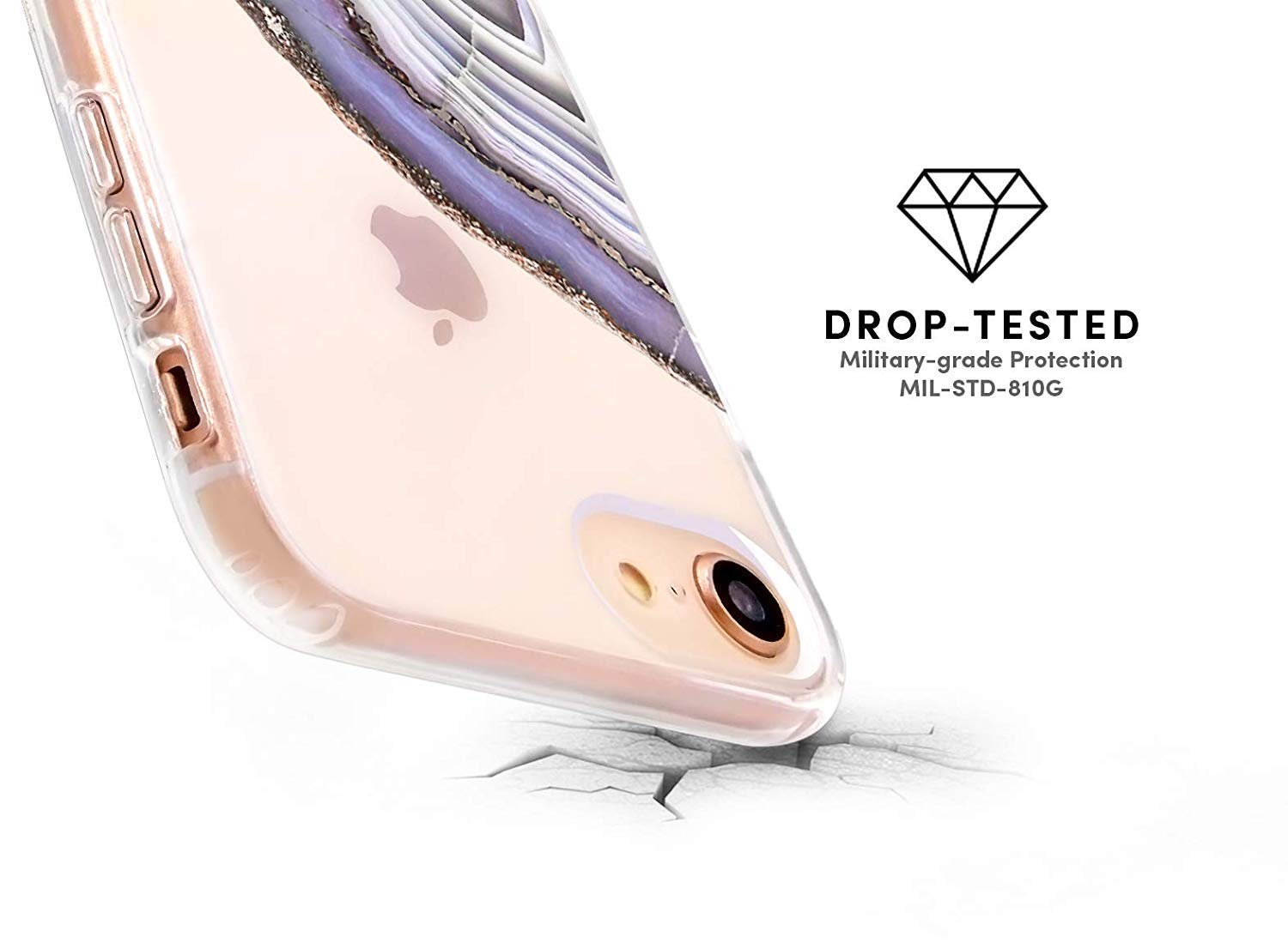 Casery Light Purple Agate iPhone 11 Case - Slim Protective Cover with Durable Shock Absorption for iPhone 11 (Model 11H-0266) | Perfect for Everyday Use, Work & Travel