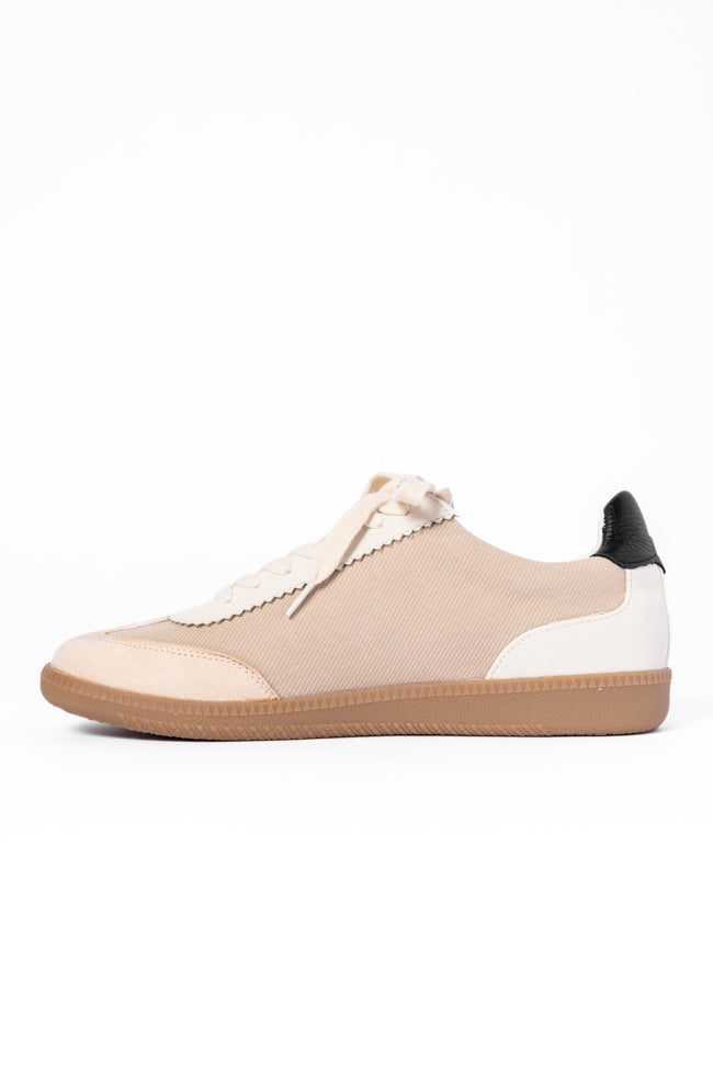 Kyla Almond Classic Low Top Sneakers for Women - Comfortable Casual Walking Shoes | Perfect for Everyday Wear, Gym, and Travel