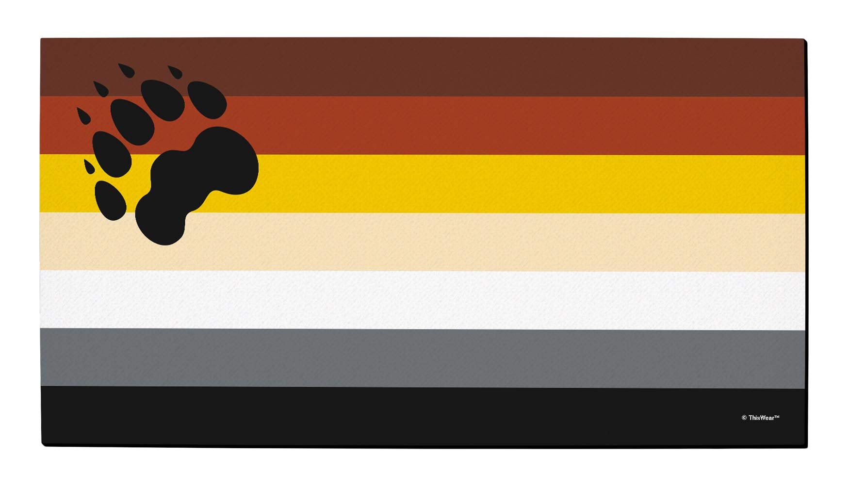 Gay Bear Pride Flag Doormat - LGBTQ+ Bear Symbol Welcome Mat for Front Door, Home Decor & Gifts - Perfect for Pride Month, Bear Community Events & LGBTQ Friendly Spaces