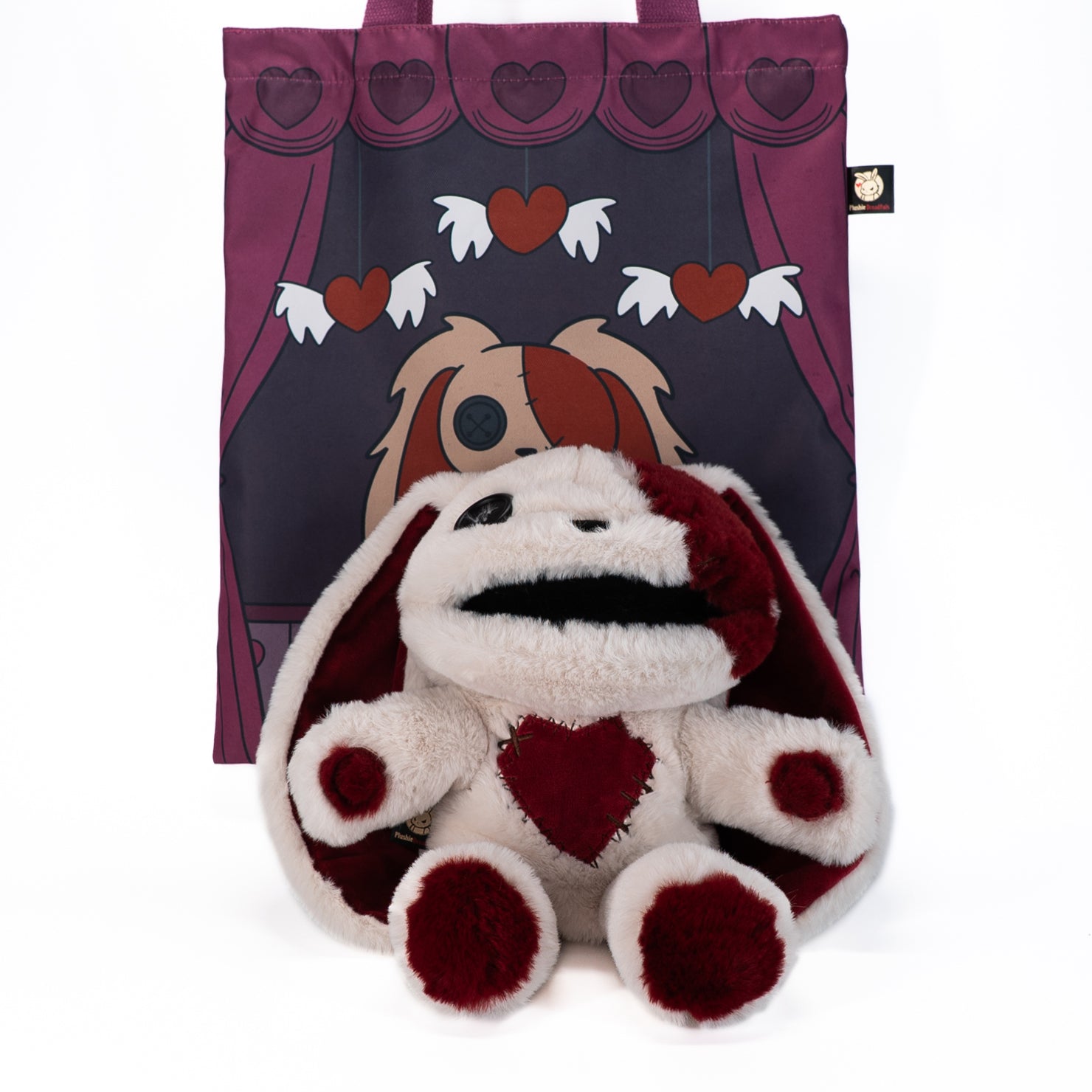 Plushie Dreadfuls Love Rabbit Plush Puppet - Soft Stuffed Animal Toy for Kids & Adults, Perfect for Cuddling, Gifts, and Home Decor