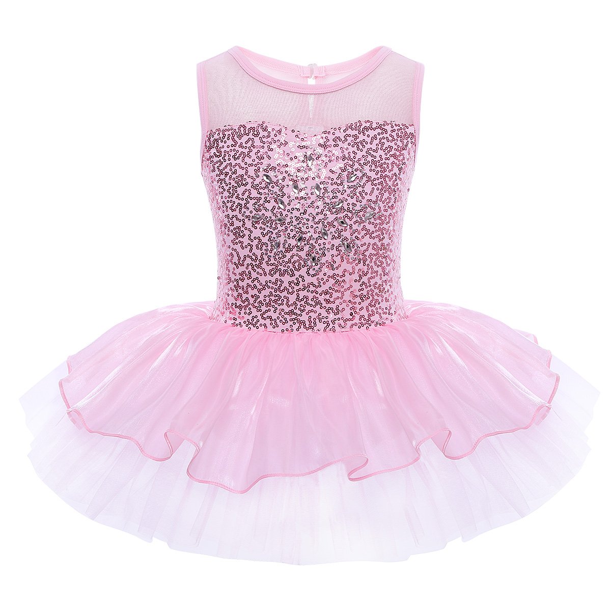 Agoky Girls Sleeveless Ballet Leotard with Tutu Skirt - Dance Costume for Kids, Toddler Ballerina Outfit - Perfect for Ballet Class, Recital, Dance Performance & Dress Up Play