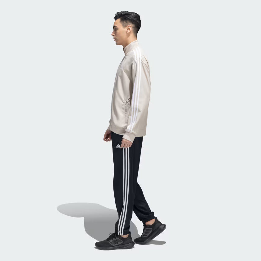 Adidas 3 Stripes Woven Cricket Tracksuit for Men - Wonder Beige | Comfortable Athletic Wear for Cricket Practice & Casual Outfits