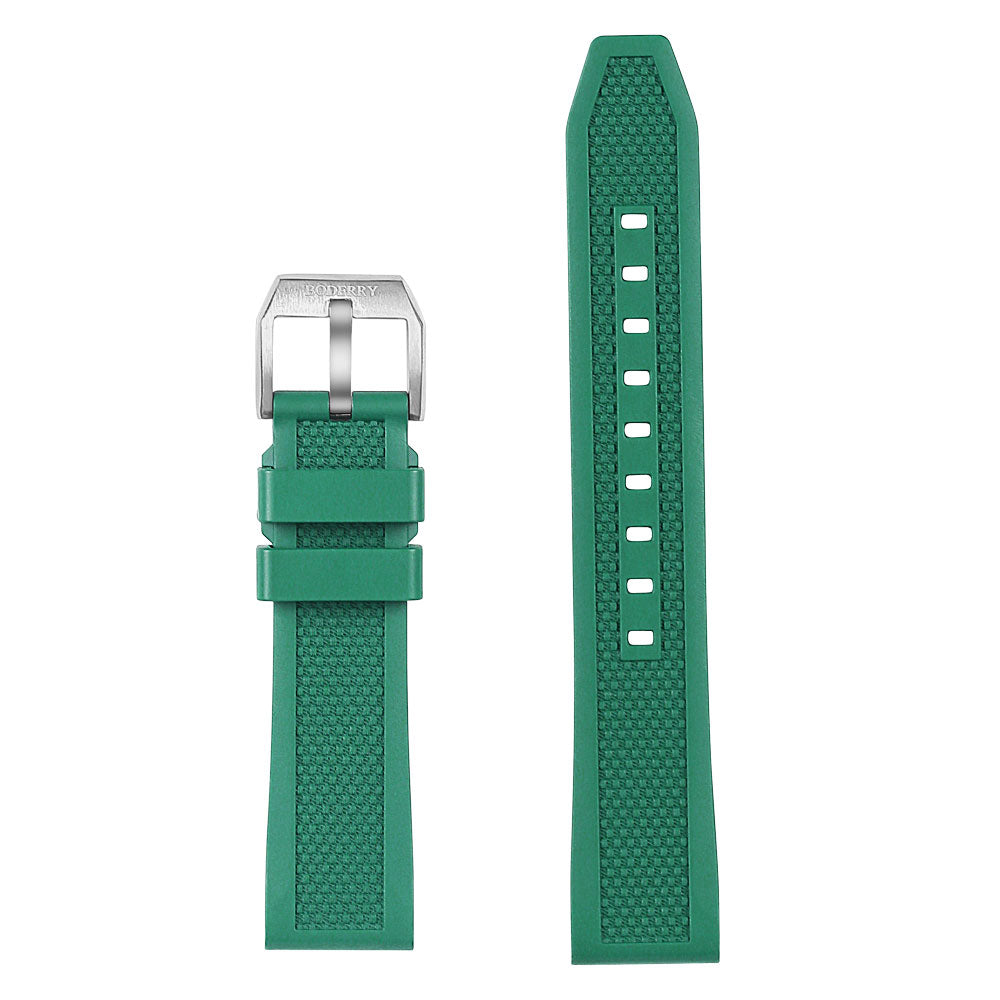 Premium Green FKM Rubber Watch Band - 20mm Universal Fit for Durable & Comfortable Wear - Perfect for Swimming, Diving & Outdoor Activities