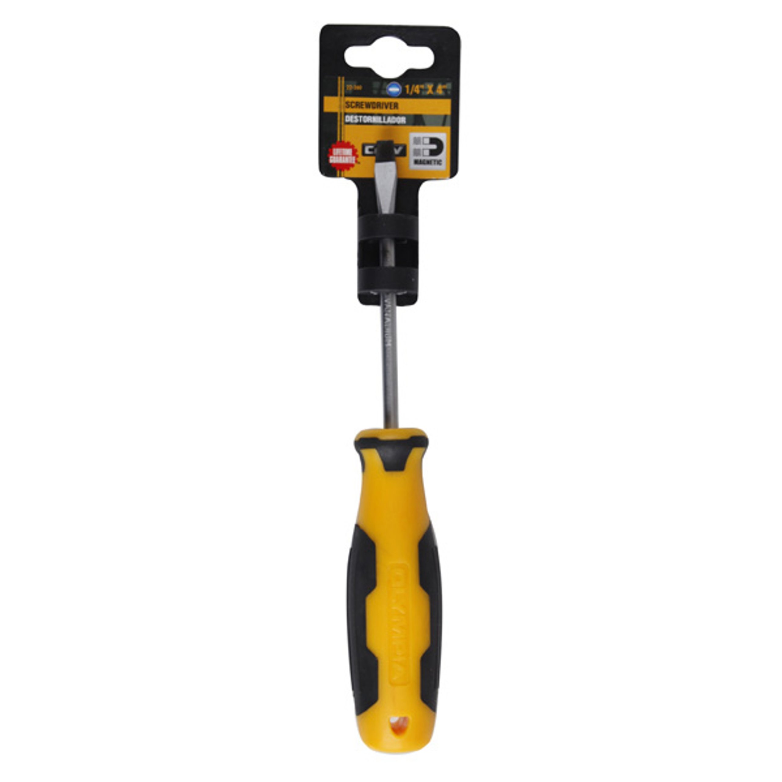 Olympia Tools 22-260 Screwdriver Set - 1/4 X 4 Inch Professional Screwdriver for Home Repair, Electronics & DIY Projects | Durable Hand Tool for Woodworking, Furniture Assembly & Automotive Maintenance