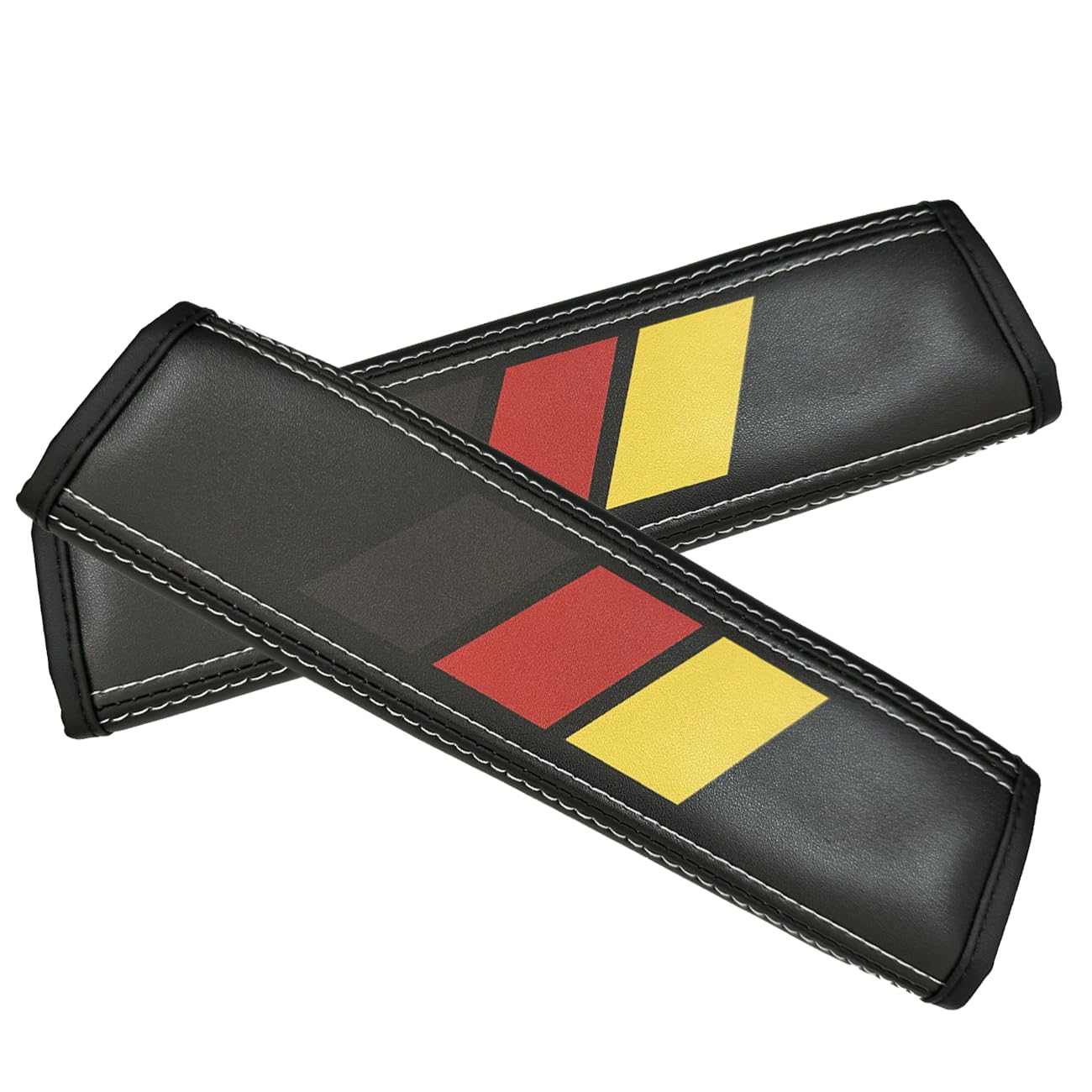 GGWOUK 2 Pack Genuine Leather Car Seat Belt Covers - Soft Comfortable Shoulder Protector Pads for Toyota - Prevent Neck Irritation & Enhance Driving Comfort (Perfect for Long Road Trips & Daily Commutes)