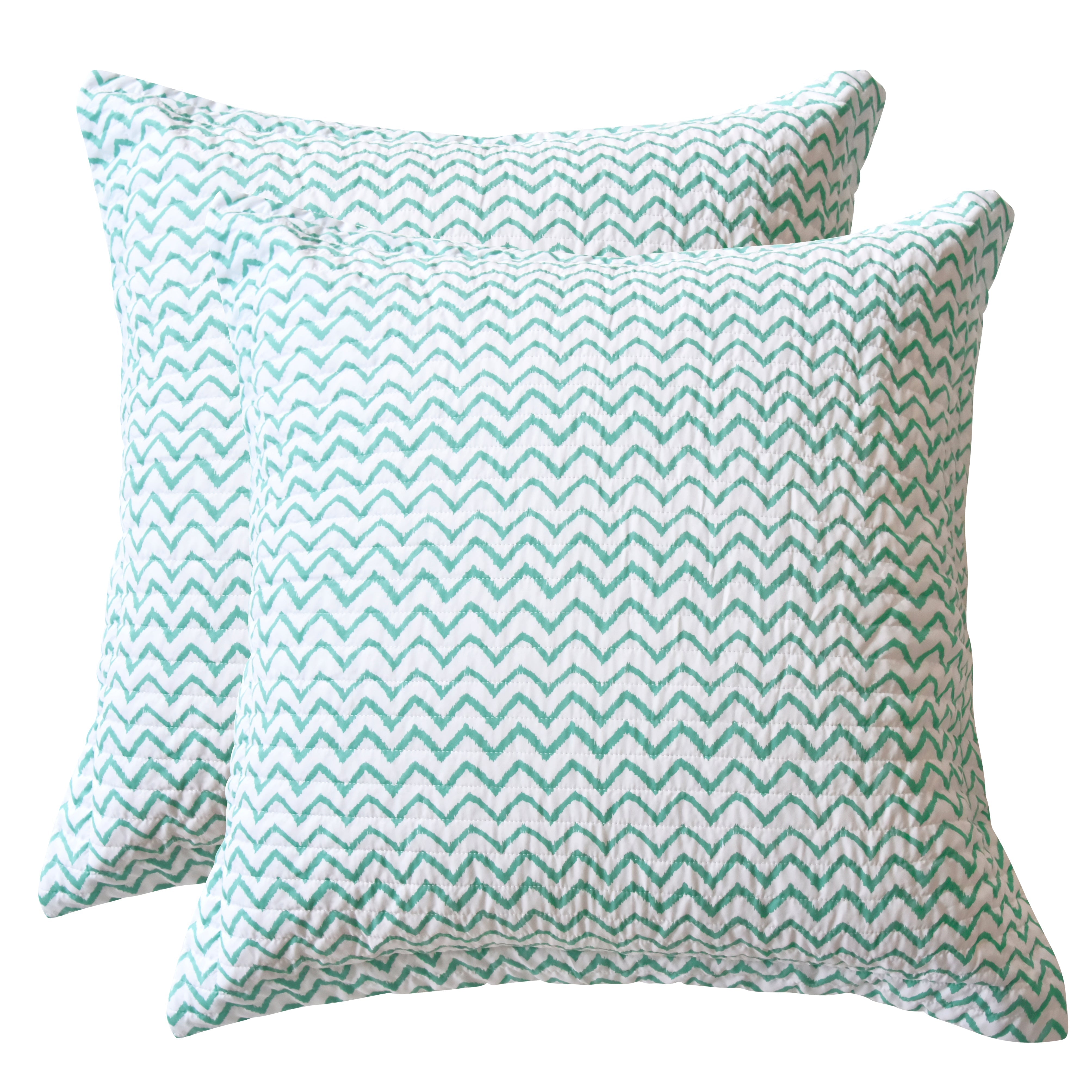 Leora Floral Euro Sham Pillow Covers Set of 2 - Decorative Square Pillow Cases for Bedroom, Living Room & Sofa Decor