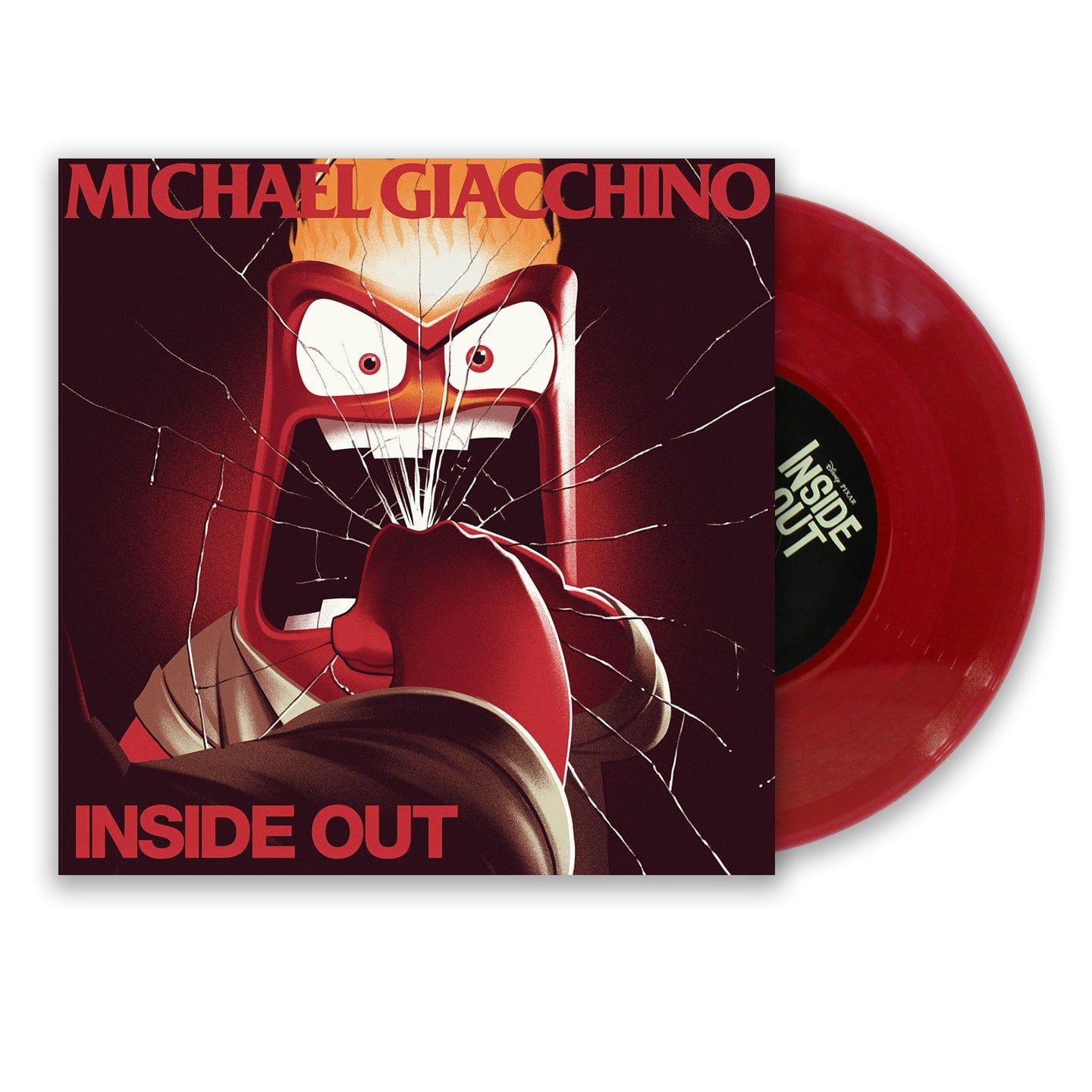 Inside Out 7 Inch Single (ANGER) - Disney Pixar Movie Soundtrack Vinyl Record for Collectors & Fans - Perfect for Home Decor, Music Lovers & Disney Enthusiasts