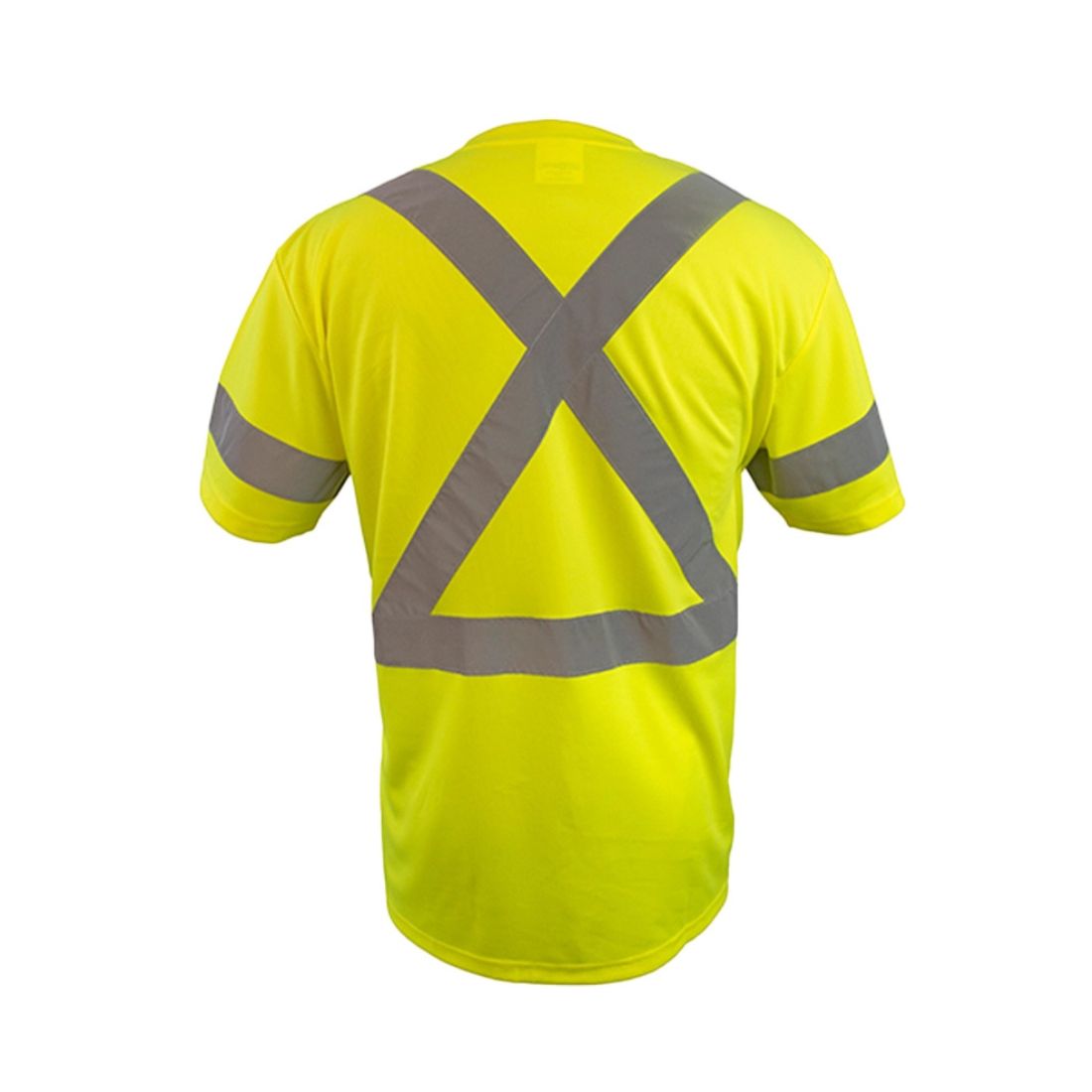 Coolworks Men's High Visibility Short Sleeve Reflective Safety T-Shirt TS1103 - Bright Yellow for Construction, Cycling & Night Running