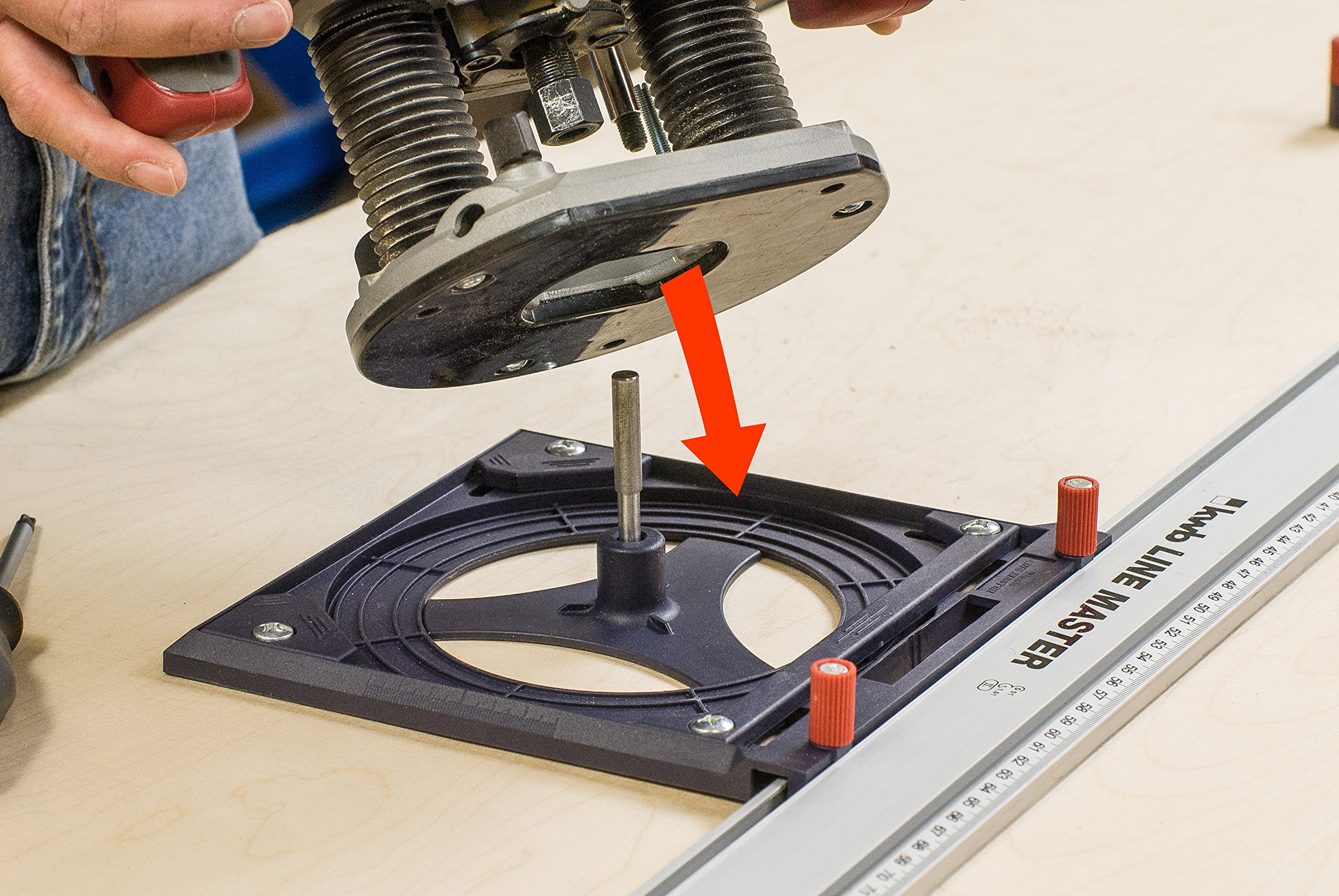 Line Master 783500 Router Guide - Precision Woodworking Tool for DIY Projects & Professional Carpentry | Perfect for Edge Trimming, Grooving & Template Routing