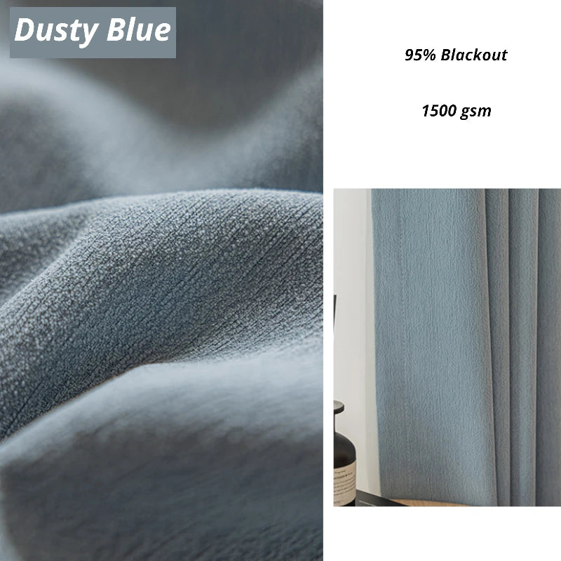 Ellie Anti-Bacterial Chenille Curtain Swatch - Soft Textured Fabric for Living Room, Bedroom & Nursery Decor - Premium Home Window Treatment