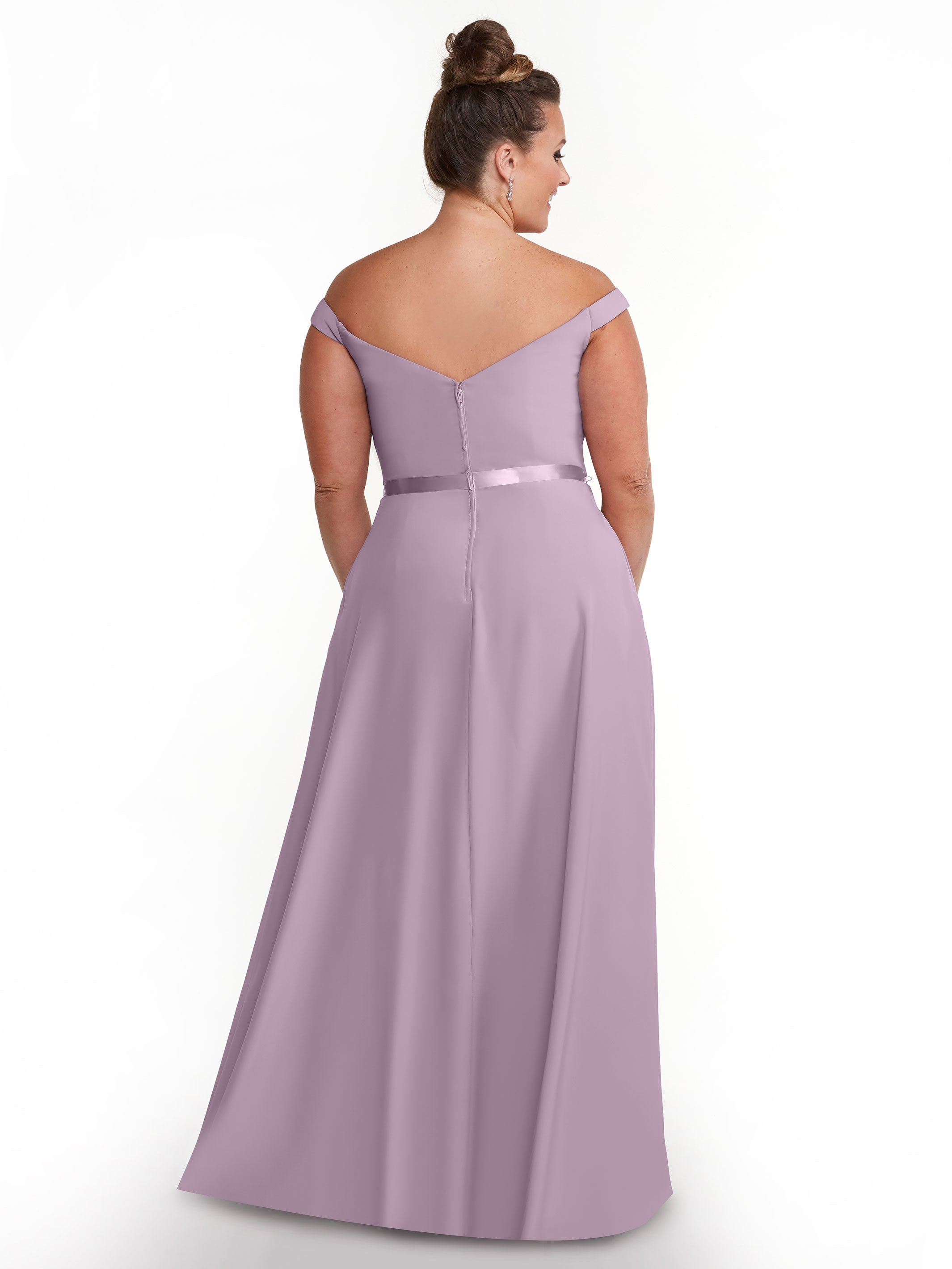 Elegant Off-the-Shoulder A-Line Chiffon Bridesmaid Dress with Sash - Size 80100 - Perfect for Weddings, Formal Events & Special Occasions