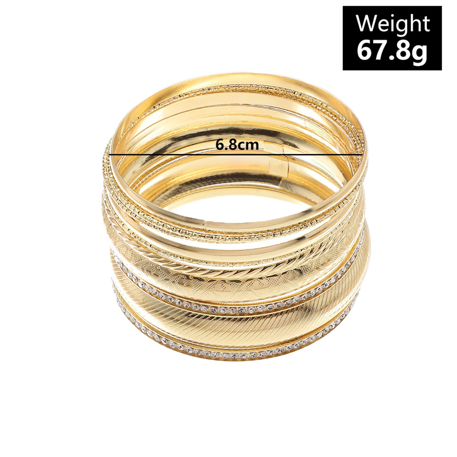 Elegant Gold Bangle Bracelets for Women - 24K Gold Plated Indian Jewelry Set, Fashion Disco Bangles - Perfect for Weddings, Parties & Ethnic Outfits