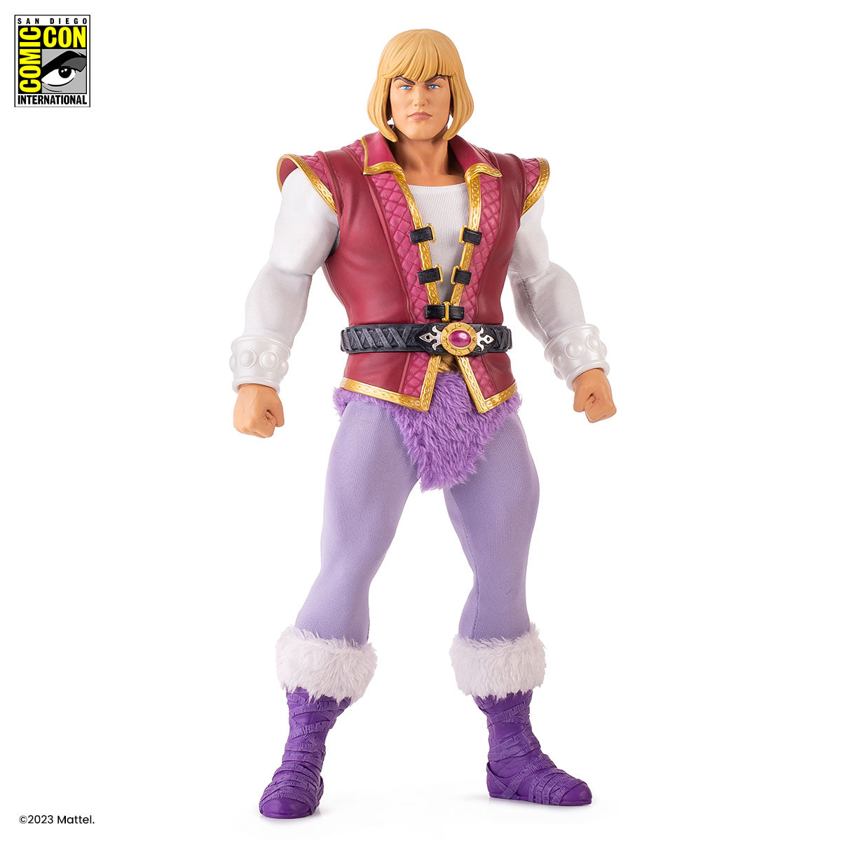 Masters of the Universe Prince Adam 1/6 Scale Action Figure SDCC Exclusive Collectible - Perfect for Display, Gifts, and Comic-Con Fans