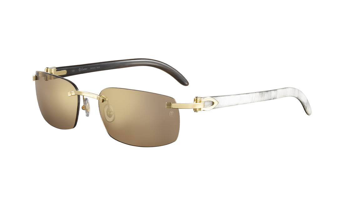 Cartier 0046S Luxury Sunglasses for Women - UV Protection, Polarized Lenses, Fashionable Designer Shades for Driving, Beach & Outdoor Activities