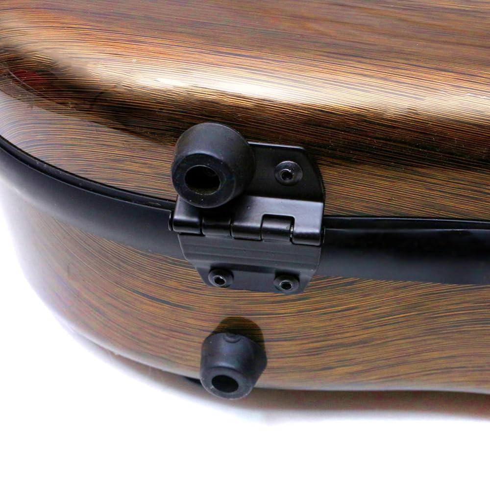 Premium 4/4 Full Size Carbon Fiber Violin Case - Durable Hard Shell Travel Case with Shoulder Straps & Cello-Style Design (Bronze) | Perfect for Professional Musicians, Air Travel & Outdoor Performances