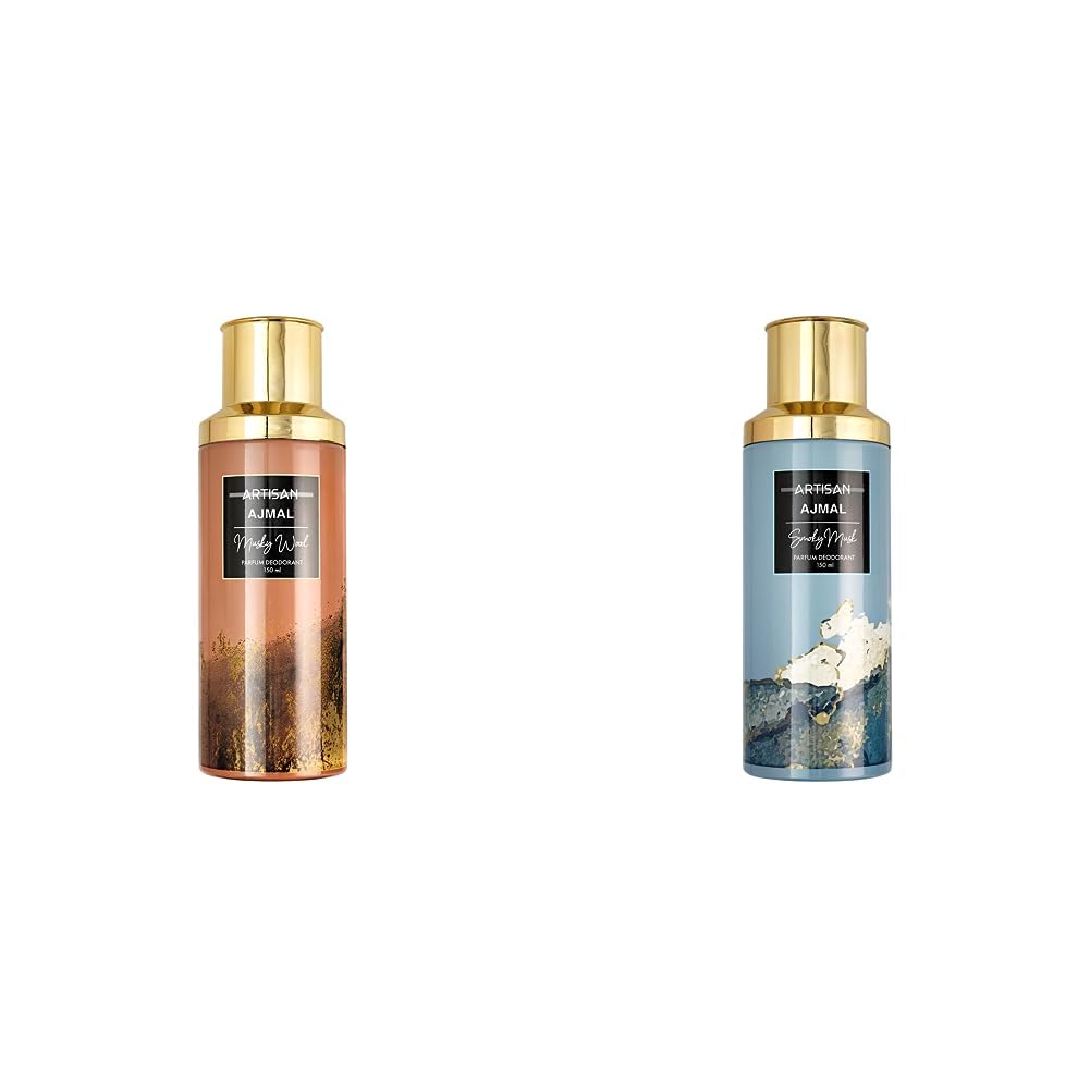 1. **Ajmal Artisan Musky Wood Deodorant Perfume 150ml for Men - Long-Lasting Fragrance, Online Exclusive**      *Perfect for Daily Wear, Office & Special Occasions*    2. **Ajmal Artisan Smoky Musk Deodorant Perfume 150ml for Men & Women - Unisex Scent, Online Exclusive**      *Ideal for Date Nights, Work & Everyday Elegance*    3. **Ajmal Artisan Musky Wood & Smoky Musk Deodorant Perfume Combo (150ml Each) - Online Exclusive**      *Great for Gifting, Travel & Signature Scent Layering*