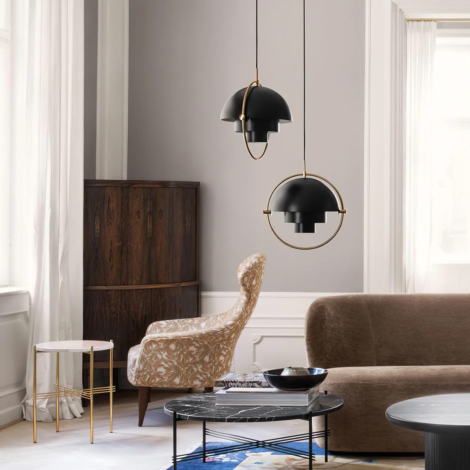 Unique Deformed Ball Pendant Light - Modern Artistic Ceiling Lighting Fixture for Living Room, Bedroom, Dining Room & Office Decor