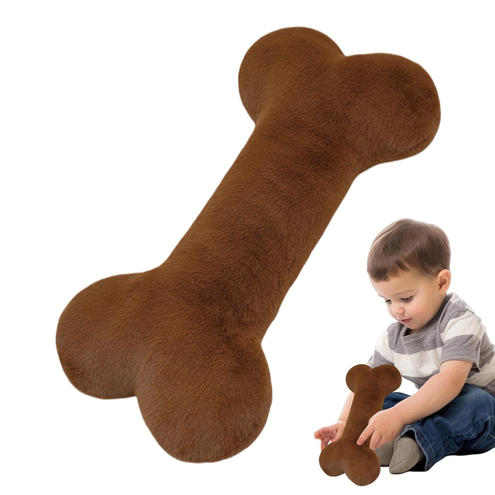 GVBLKQ Bone-Shaped Plush Pillow - Long Throw Stuffed Pillow for Sleeping & Decor, Soft Fluffy Cushion for Living Room, Bedroom - Perfect for Lounging, Napping & Home Decor