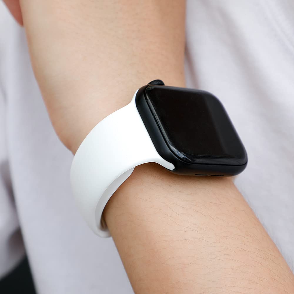 Premium Soft Silicone Replacement Watch Bands for Apple Watch Series 8/7/6/SE/5/4/3/2/1 & Ultra - Compatible with 38mm/40mm/41mm/42mm/44mm/45mm/49mm - Sport Wristband Strap for Women & Men - Perfect for Workouts, Running & Everyday Wear