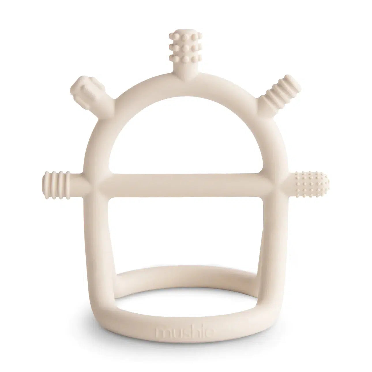 Mushie No Drop Sensory Teether - Shifting Sand Baby Teething Toy for Soothing Gums | Safe & BPA-Free for Infants & Toddlers | Perfect for On-the-Go, Travel & Sensory Play