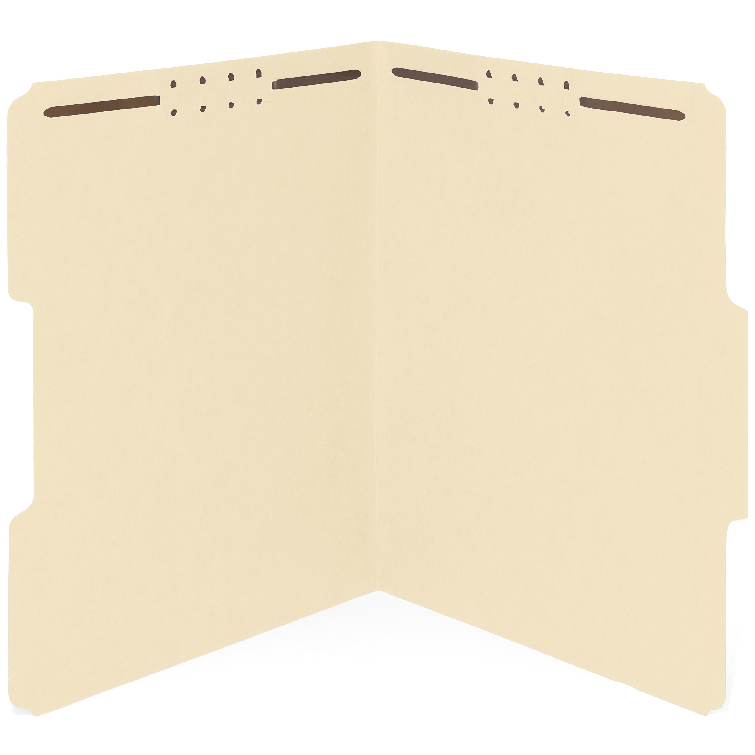 50-Pack Manila Fastener File Folders - 1/3 Cut Reinforced Assorted Tabs - Durable 2-Prong Design for Organizing Medical Records, Legal Documents & Office Files - Letter Size Manila Folders (Ideal for Hospitals, Law Firms & Office Organization)