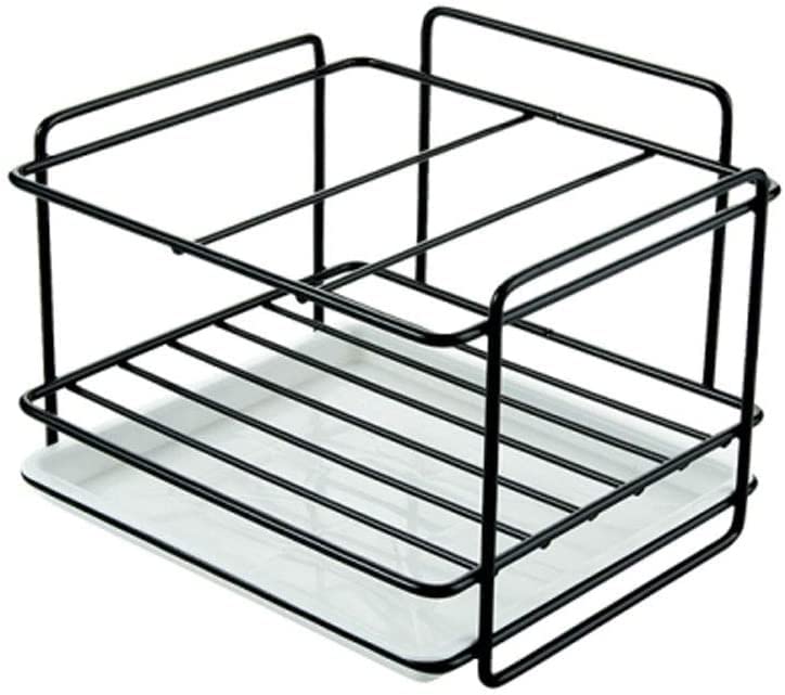1pc Stainless Steel Sponge Holder & Drain Rack - Kitchen Sink Organizer for Dishcloth, Brush & Sponge Storage - Bathroom & Kitchen Countertop Organizer for Small Spaces (Perfect for Sink, Counter & Cabinet Organization)