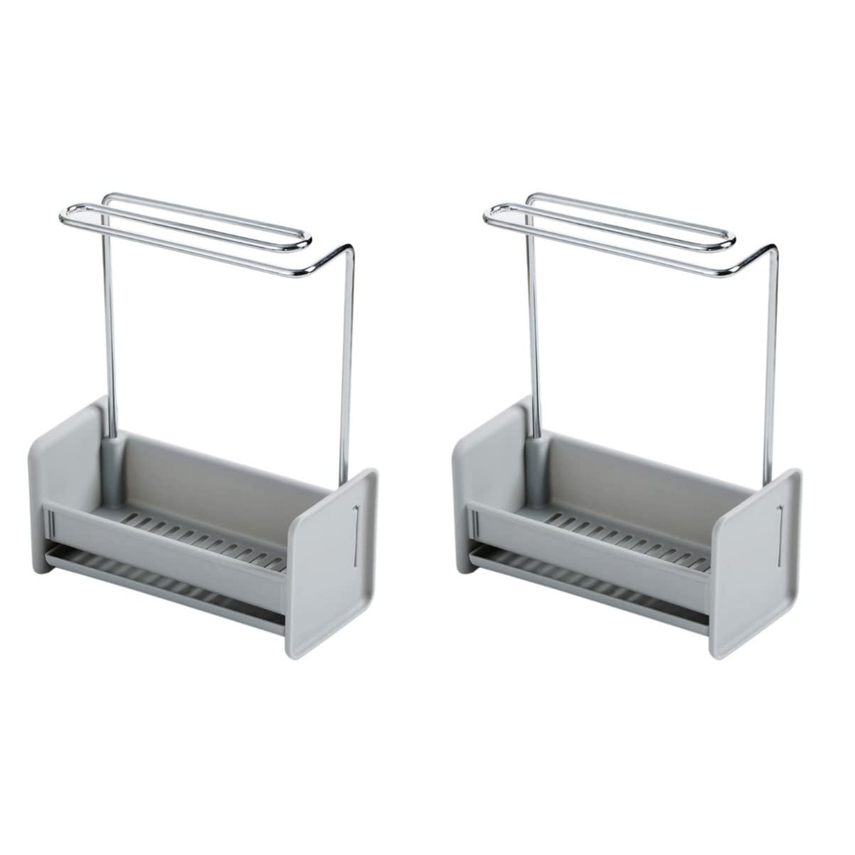 Luxshiny 2-Pack Dishcloth Holder & Sponge Hanger - Kitchen Sink Organizer with Stand for Drying | Perfect for Kitchen Counter, Sink Edge & Dish Rack Organization