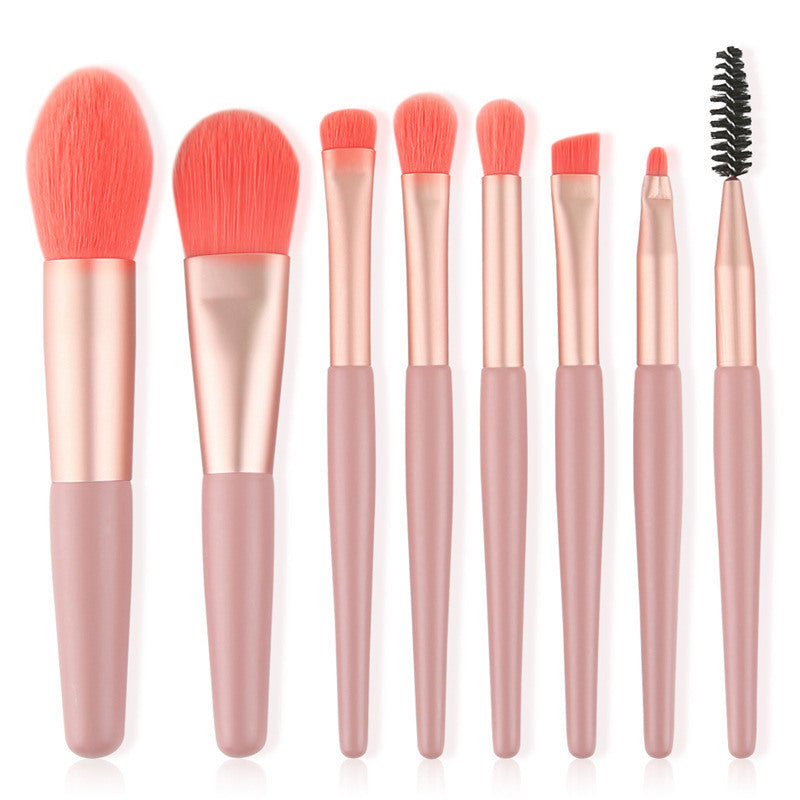 8-Piece Morandi Makeup Brush Set - Soft Synthetic Bristles for Foundation, Blending & Contouring - Perfect for Professional Makeup Artists & Beginners