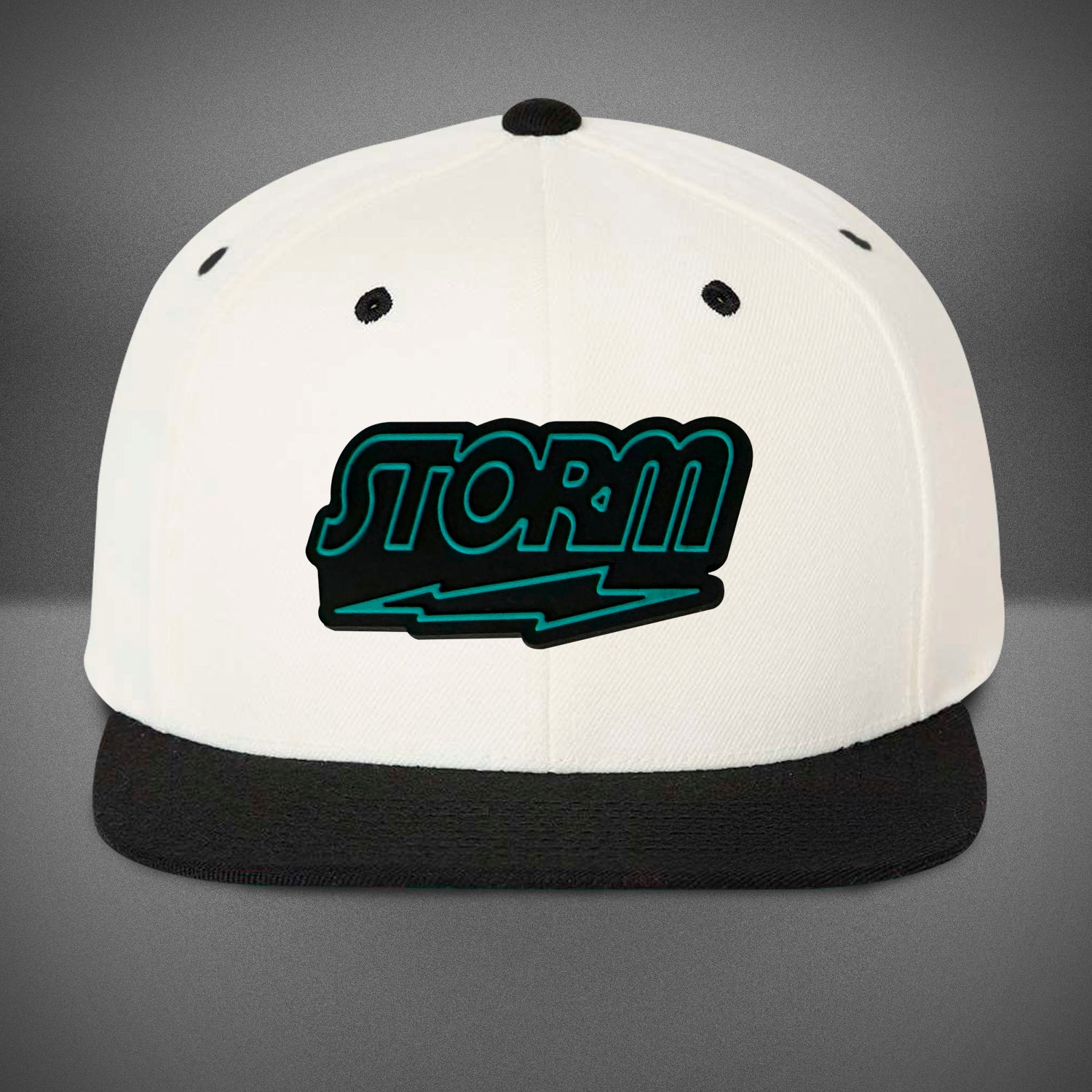 Storm Flat Bill Snapback Cap - Adjustable Natural & Black Baseball Hat for Men & Women - Perfect for Sports, Outdoor Activities & Casual Wear