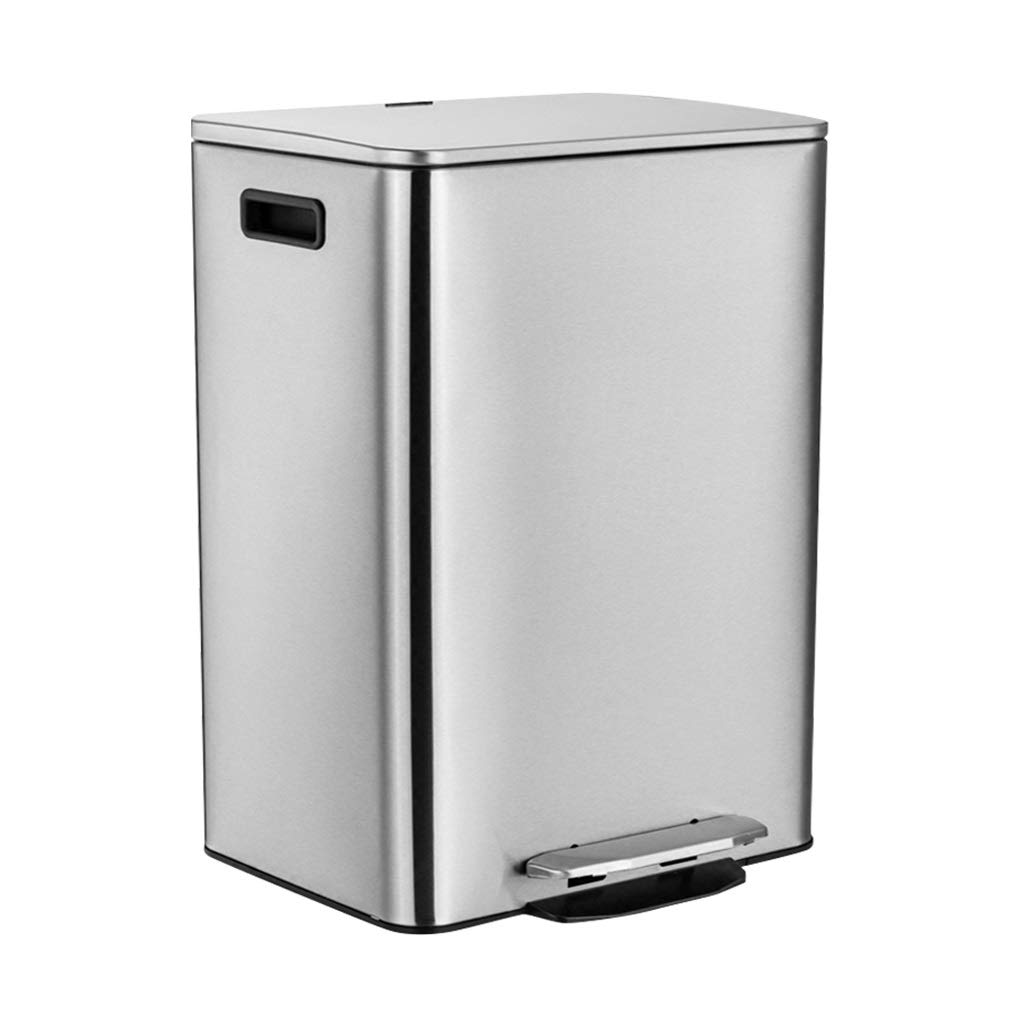 Modern Minimalist Stainless Steel Pedal Trash Can - 30L XL Capacity for Living Room, Office & Outdoor Use - Durable & Stylish Waste Bin for Home, Kitchen, Bathroom & Patio