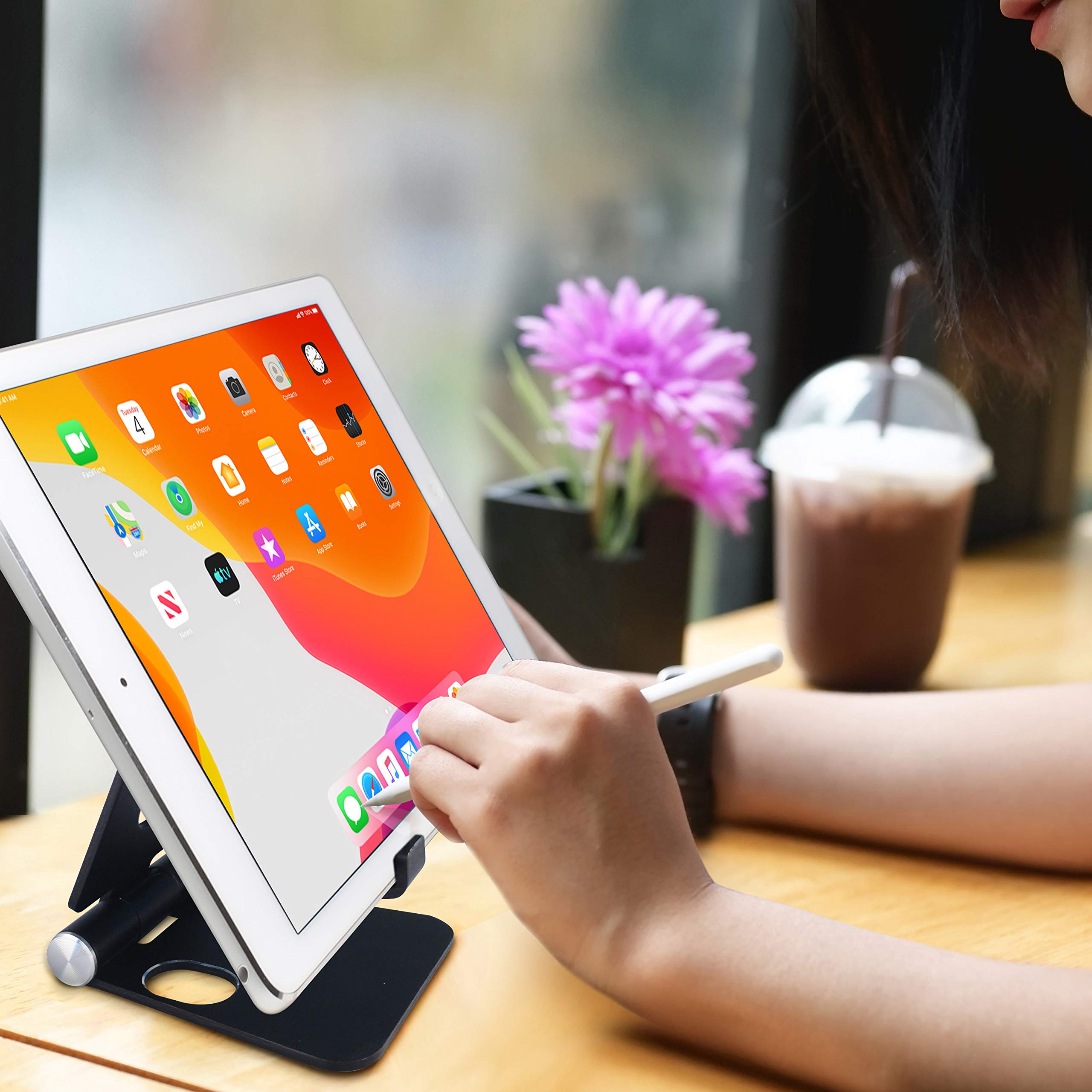 Aduro U-Rise XL Adjustable Aluminum Tablet Stand - Foldable Phone & iPad Holder for 4-12