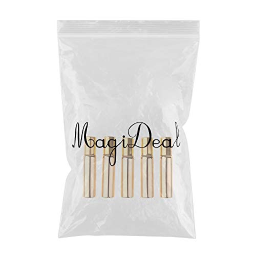 UBERSWEET® 5-Pack 10mL Empty Roller Bottles with Stainless Steel Balls for Essential Oils & Perfume - Gold | Portable Aromatherapy & DIY Fragrance Travel Kit